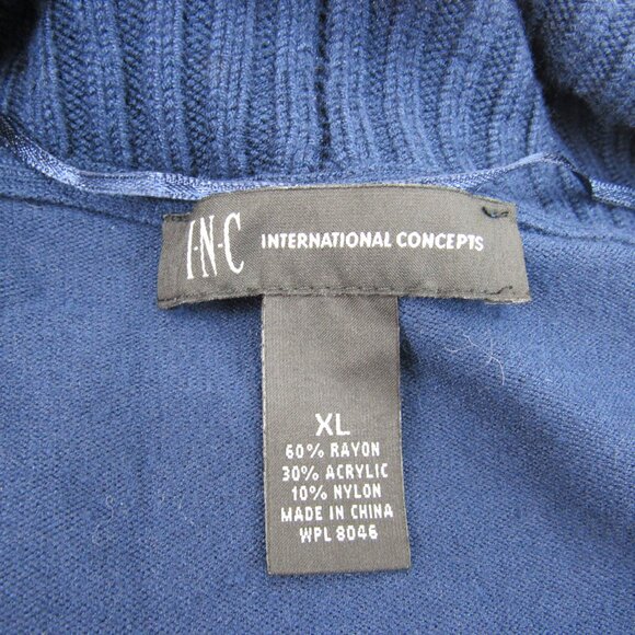 I N C International Concepts Women's Navy Blue Open Front Duster Cardigan XL - Picture 9 of 9
